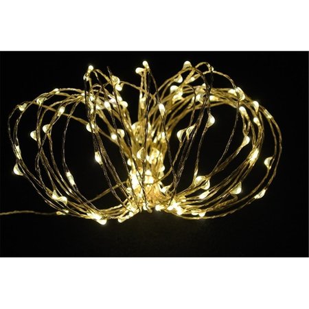 PERFECT HOLIDAY Battery Operated 100 LED Copper String Light Warm White 600035